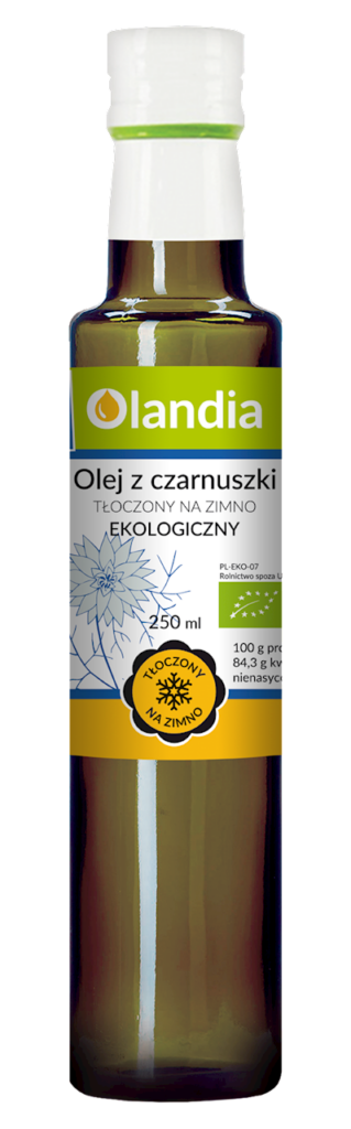 OLEJ Z CZARNUSZKI TŁOCZONY NA ZIMNO BIO 250 ml – OLANDIA