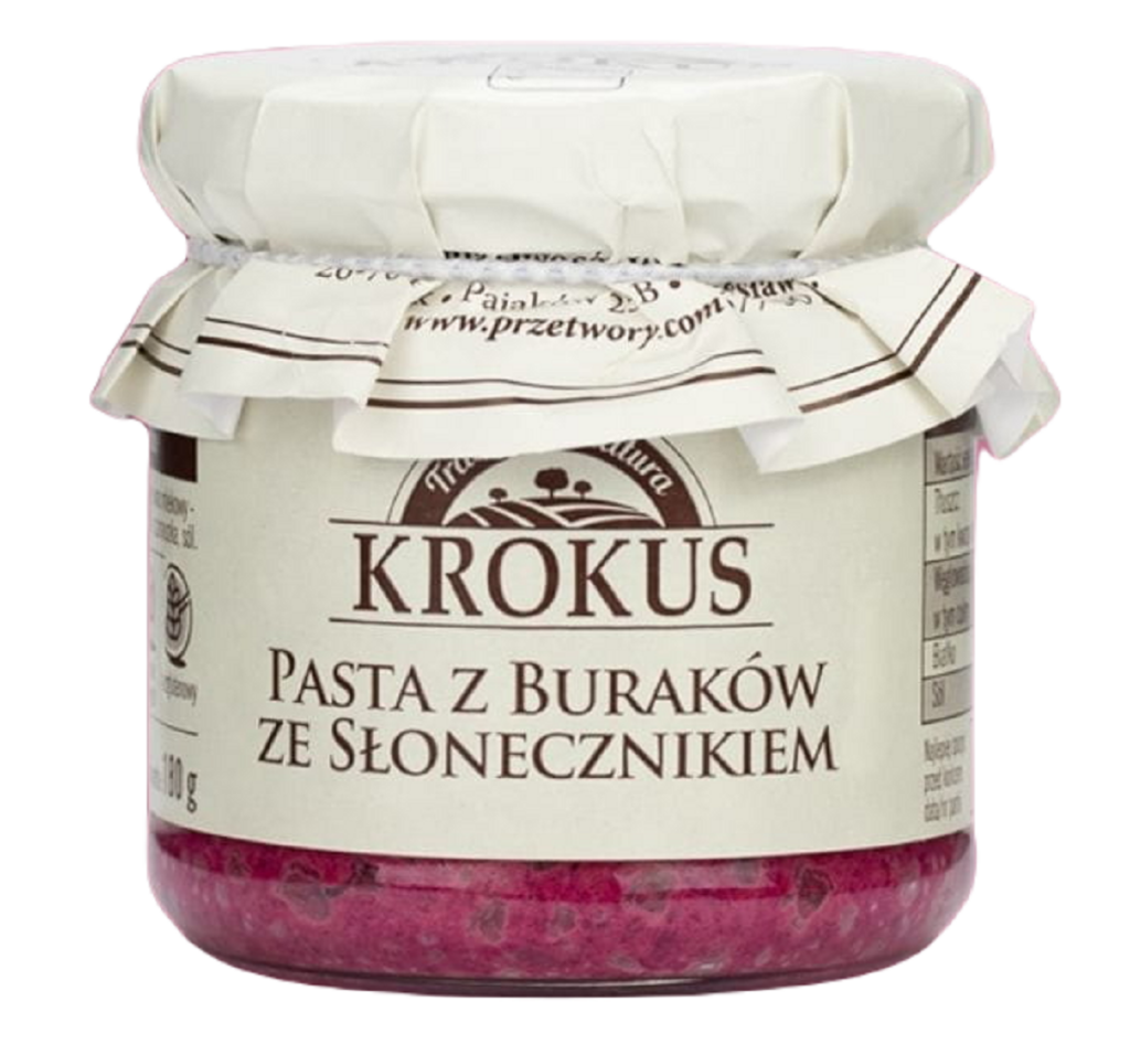 PASTA Z BURAKÓW ZE SŁONECZNIKIEM BEZGLUTENOWA 180 g – KROKUS