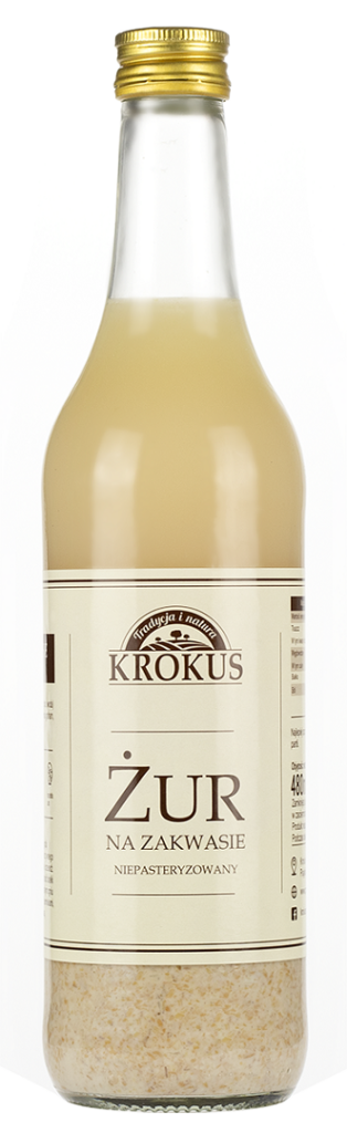 ŻUR NA ZAKWASIE NIEPASTERYZOWANY 500 ml – KROKUS