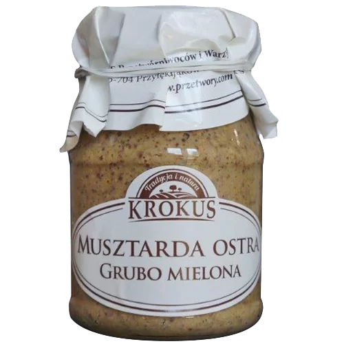 MUSZTARDA OSTRA GRUBO MIELONA 180 g – KROKUS