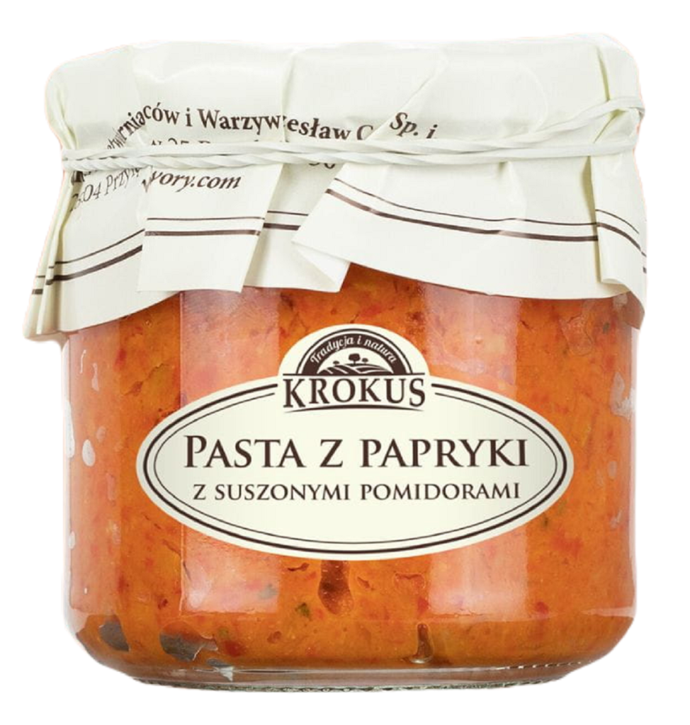 PASTA Z PAPRYKI Z SUSZONYMI POMIDORAMI BEZGLUTENOWA 180 g – KROKUS