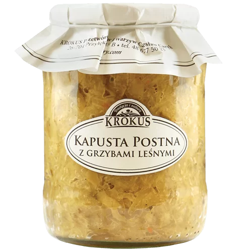 KAPUSTA KISZONA POSTNA Z GRZYBAMI LEŚNYMI 670 g – KROKUS