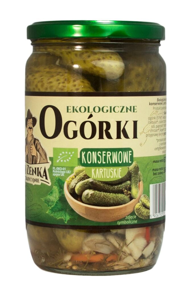 OGÓRKI KONSERWOWE KARTUSKIE BIO 670 g (360 g) – OD ZENKA TRADYCYJNIE