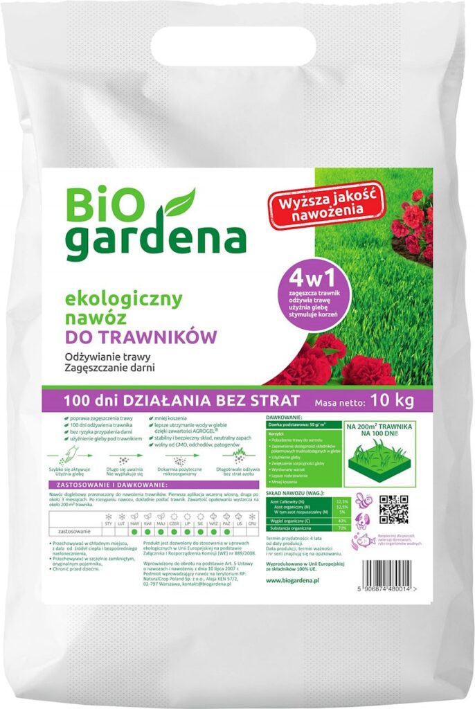 NAWÓZ DO TRAWNIKÓW ECO 10 kg – BIOGARDENA