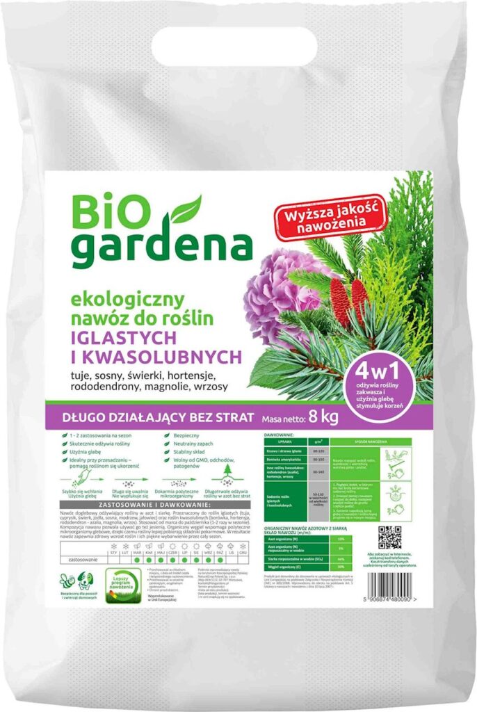 NAWÓZ DO ROŚLIN IGLASTYCH ECO 8 kg – BIOGARDENA