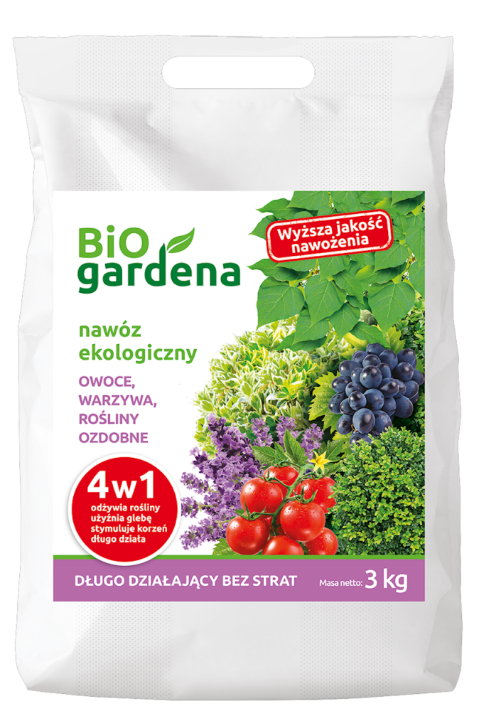 NAWÓZ DO OWOCÓW, WARZYW, ROŚLIN OZDOBNYCH 4w1 ECO 3 kg – BIOGARDENA
