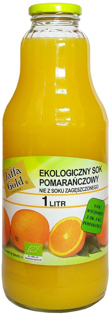 SOK POMARAŃCZOWY NFC BIO 1 L – JAFFA GOLD