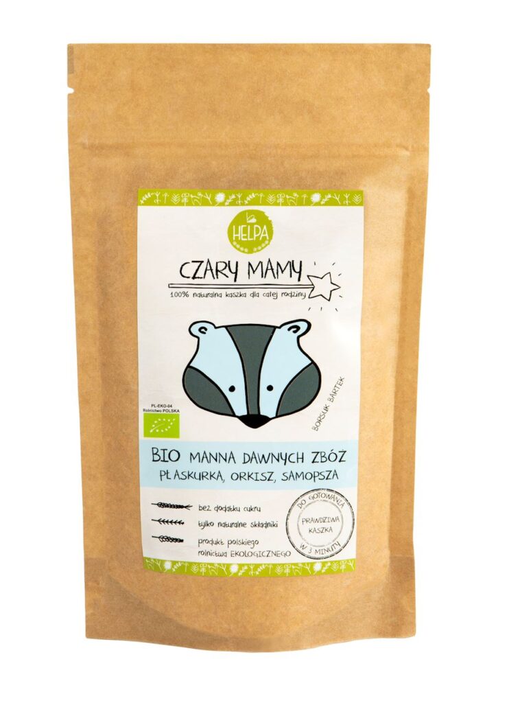 KASZKA MANNA DAWNYCH ZBÓŻ BEZ DODATKU CUKRÓW BIO 200 g – HELPA
