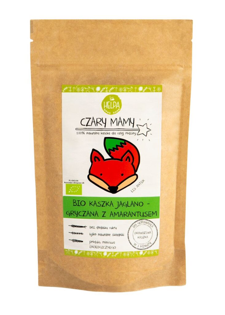 KASZKA JAGLANO – GRYCZANA Z AMARANTUSEM BEZ DODATKU CUKRÓW BIO 200 g – HELPA