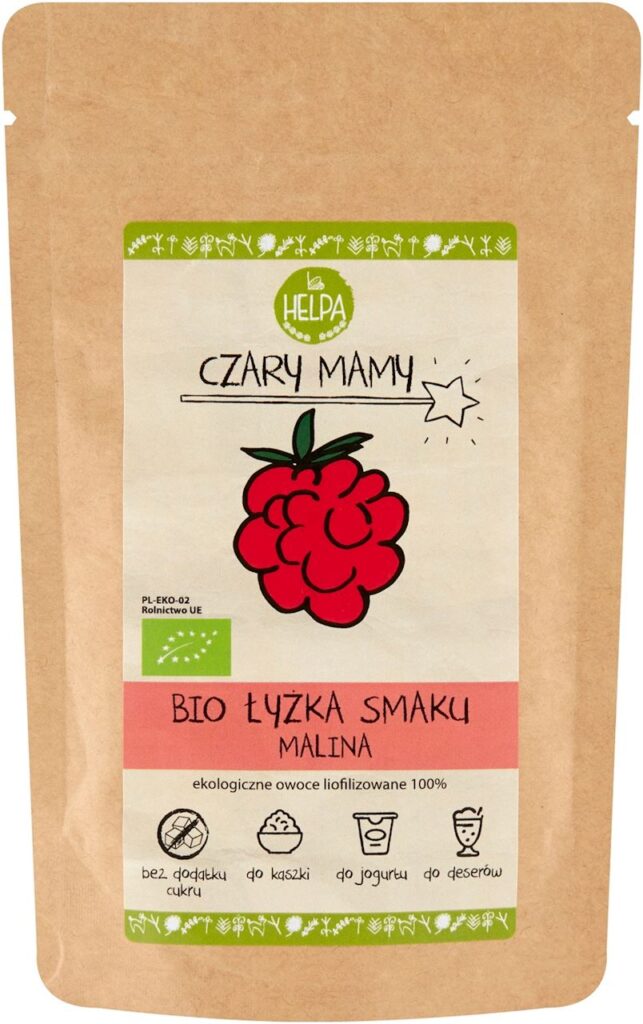 ŁYŻKA SMAKU MALINA (LIOFILIZOWANA SPROSZKOWANA MALINA) BIO 40 g – HELPA