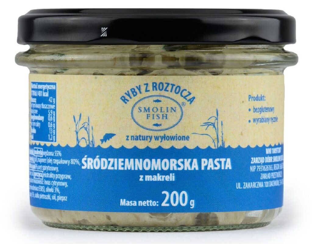PASTA ŚRÓDZIEMNOMORSKA Z WĘDZONEJ MAKRELI 200 g – SMOLIN FISH (NA ZAMÓWIENIE)