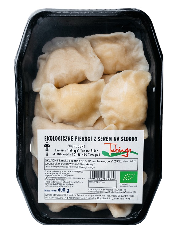 PIEROGI Z SEREM NA SŁODKO BIO 400 g  – KARCZMA TABIAGO (NA ZAMÓWIENIE)