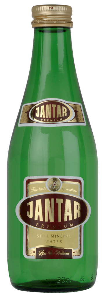 WODA ŹRÓDLANA ŚREDNIOZMINERALIZOWANA NIEGAZOWANA 330 ml (SZKŁO) – JANTAR