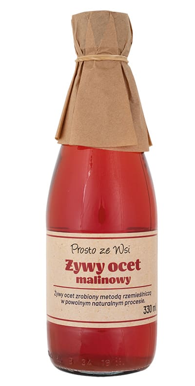OCET MALINOWY ŻYWY 330 ml – PROSTO ZE WSI