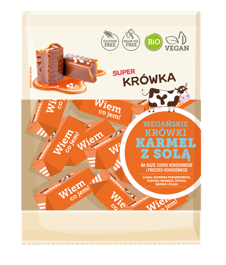 KRÓWKI SŁONY KARMEL BEZMLECZNE BEZGLUTENOWE BIO 150 g – ME GUSTO (SUPER KRÓWKA)