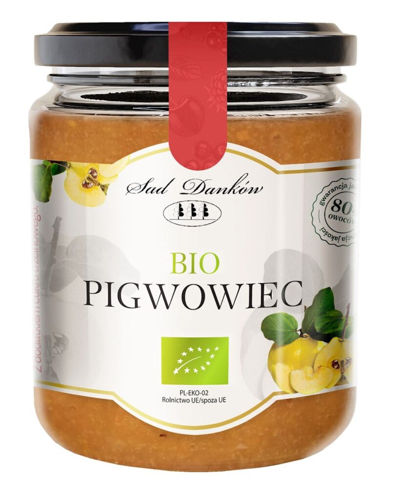 PIGWOWIEC 80 % Z CUKREM TRZCINOWYM BIO 250 g – SAD DANKÓW