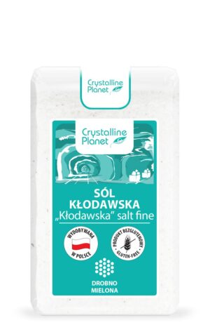 SÓL KŁODAWSKA DROBNO MIELONA BEZGLUTENOWA 600 g - CRYSTALLINE PLANET