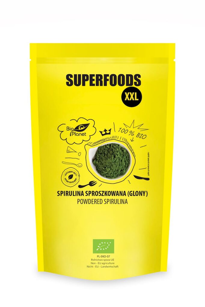 SPIRULINA SPROSZKOWANA BIO 600 g – BIO PLANET