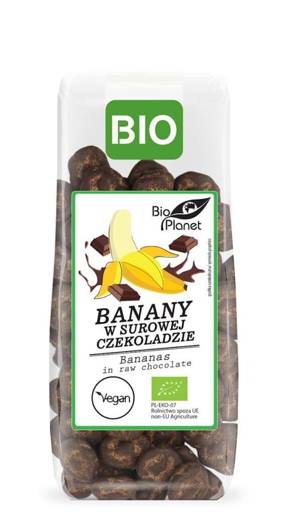 BANANY W SUROWEJ CZEKOLADZIE BIO 100 g – BIO PLANET