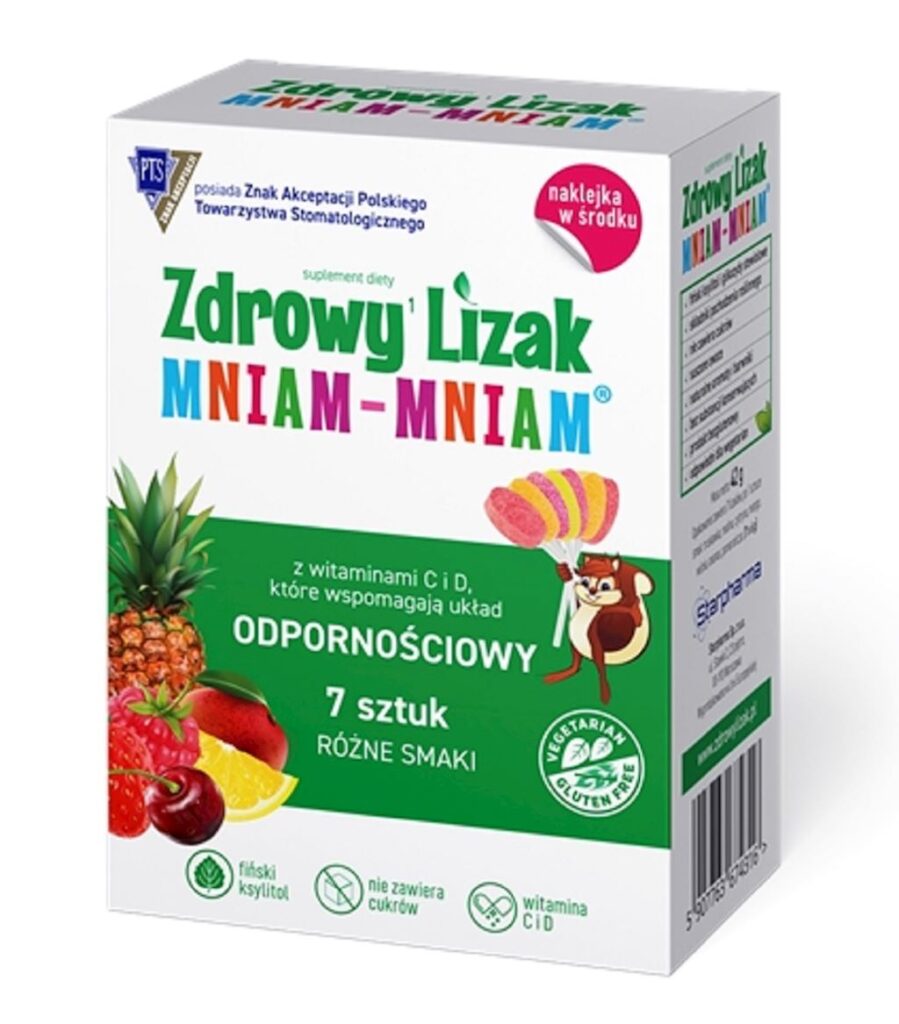 LIZAKI MIX SMAKÓW Z WITAMINAMI NA ODPORNOŚĆ BEZGLUTENOWY (7 szt.) 42 g – MNIAM MNIAM STARPHARMA