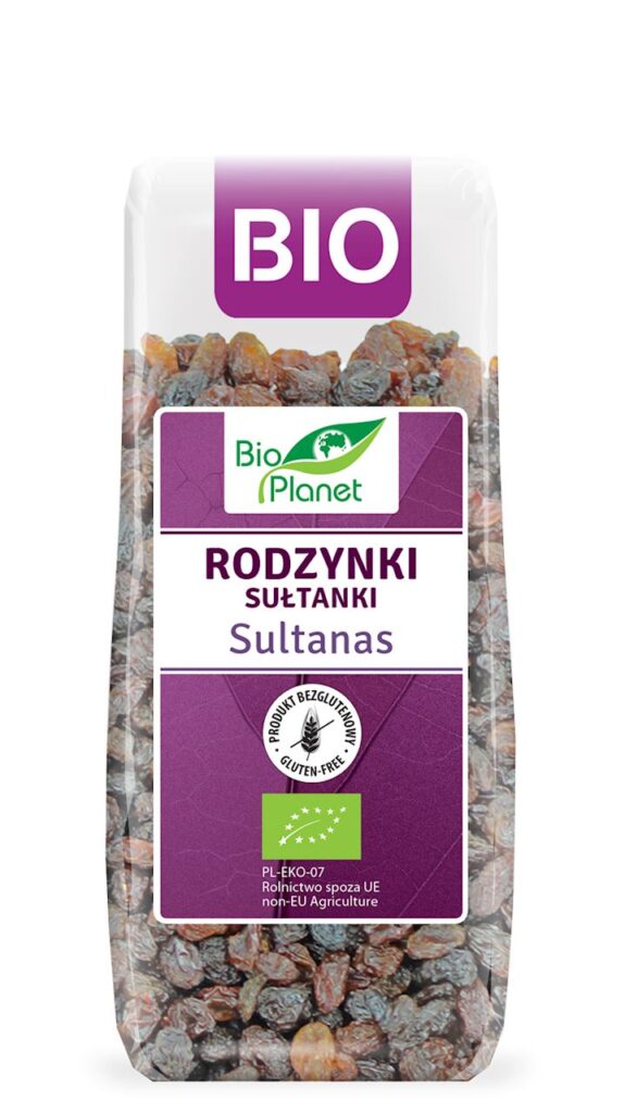 RODZYNKI SUŁTANKI BEZGLUTENOWE BIO 200 g – BIO PLANET