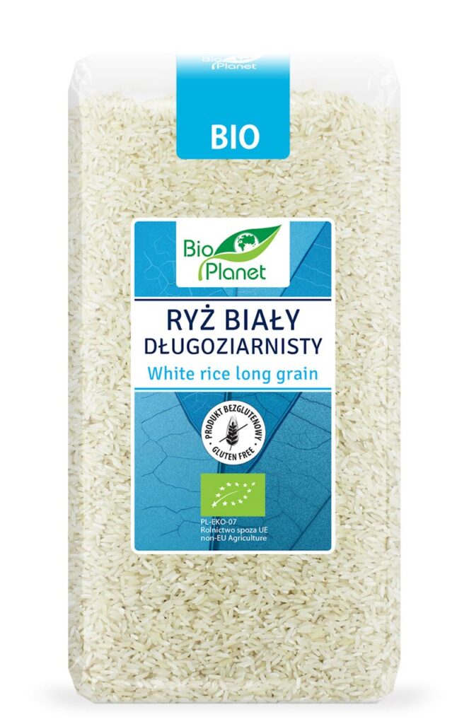 RYŻ BIAŁY DŁUGOZIARNISTY BEZGLUTENOWY BIO 500 g – BIO PLANET