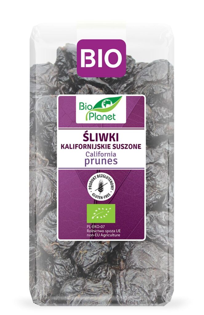 ŚLIWKI KALIFORNIJSKIE SUSZONE BEZGLUTENOWE BIO 400 g – BIO PLANET