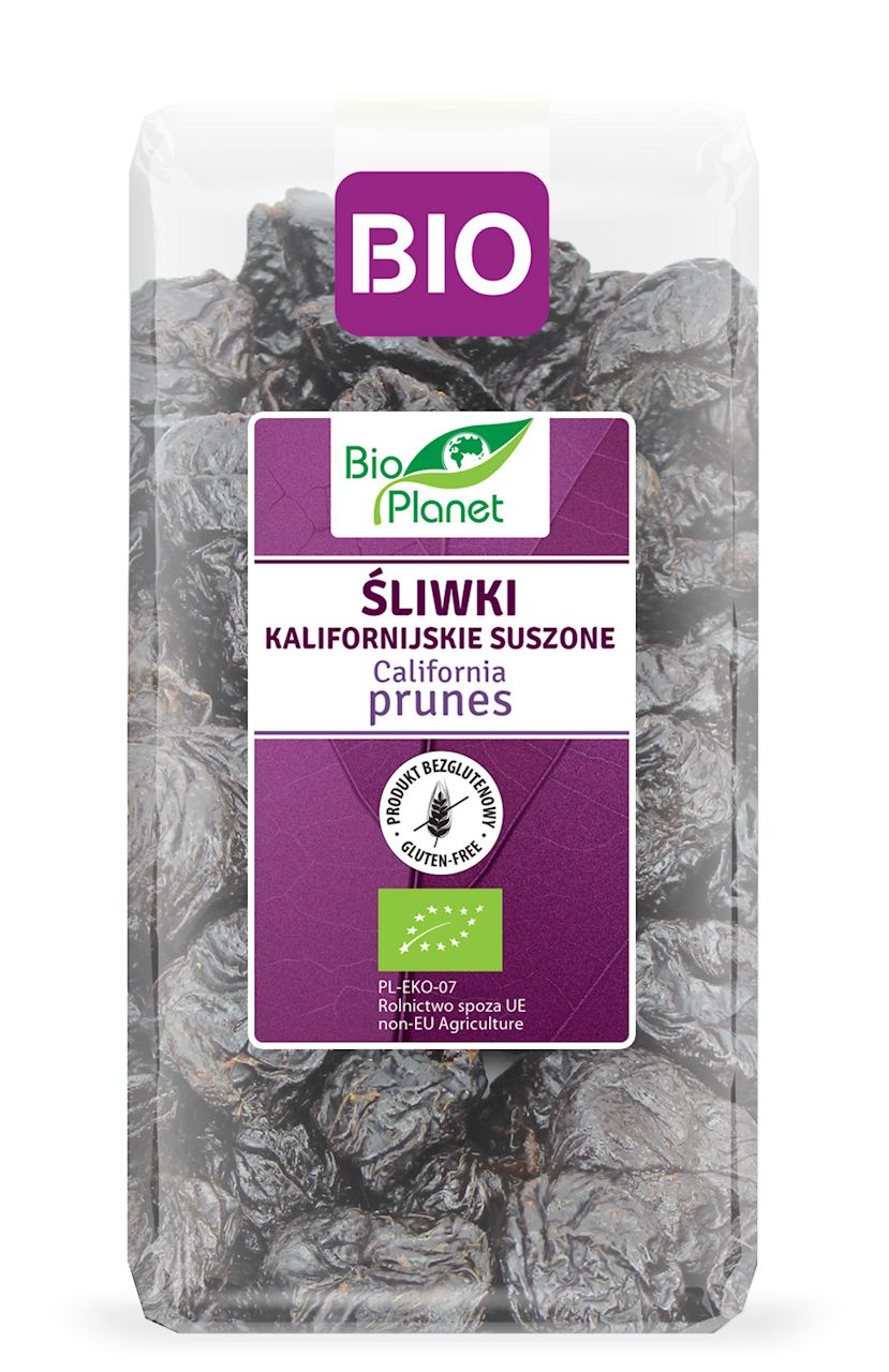 ŚLIWKI KALIFORNIJSKIE SUSZONE BEZGLUTENOWE BIO 400 g - BIO PLANET