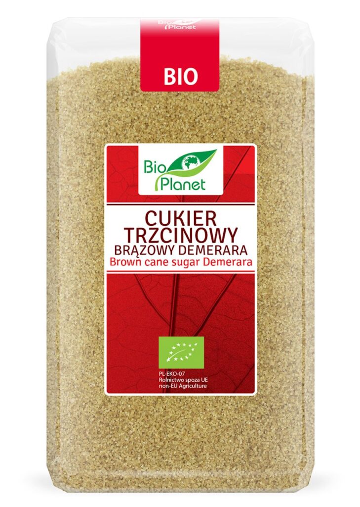 CUKIER TRZCINOWY DEMERARA BIO 1 kg – BIO PLANET