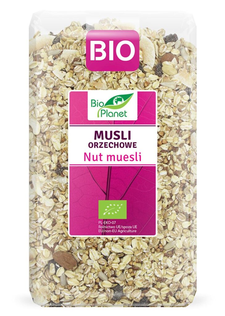 MUSLI ORZECHOWE BIO 600 g – BIO PLANET