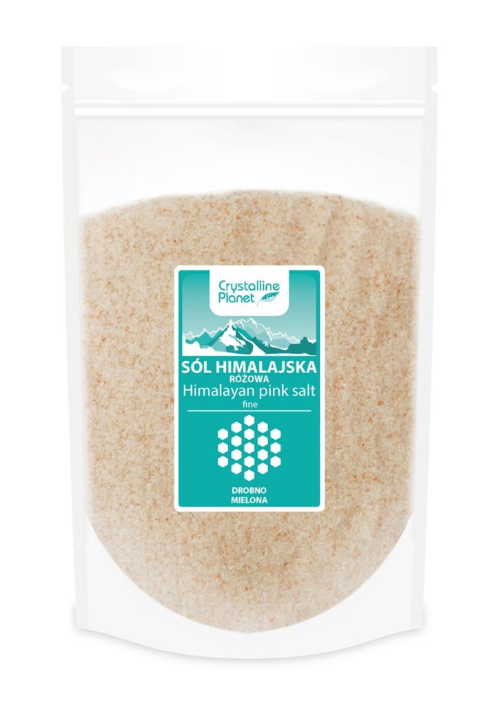 SÓL HIMALAJSKA RÓŻOWA DROBNO MIELONA 1 kg – CRYSTALLINE PLANET