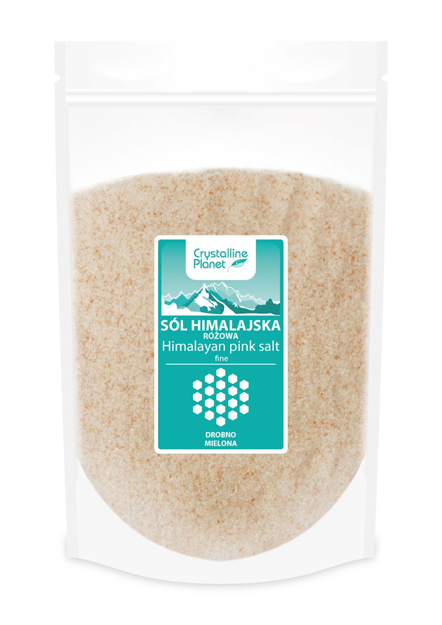 SÓL HIMALAJSKA RÓŻOWA DROBNO MIELONA 1 kg - CRYSTALLINE PLANET