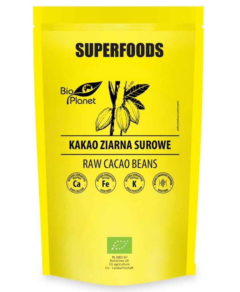 KAKAO ZIARNA SUROWE BIO 200 g – BIO PLANET