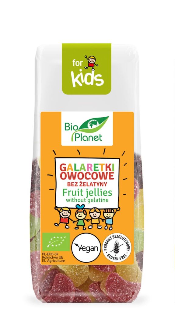 GALARETKI OWOCOWE BEZ ŻELATYNY BEZGLUTENOWE BIO 100 g – BIO PLANET
