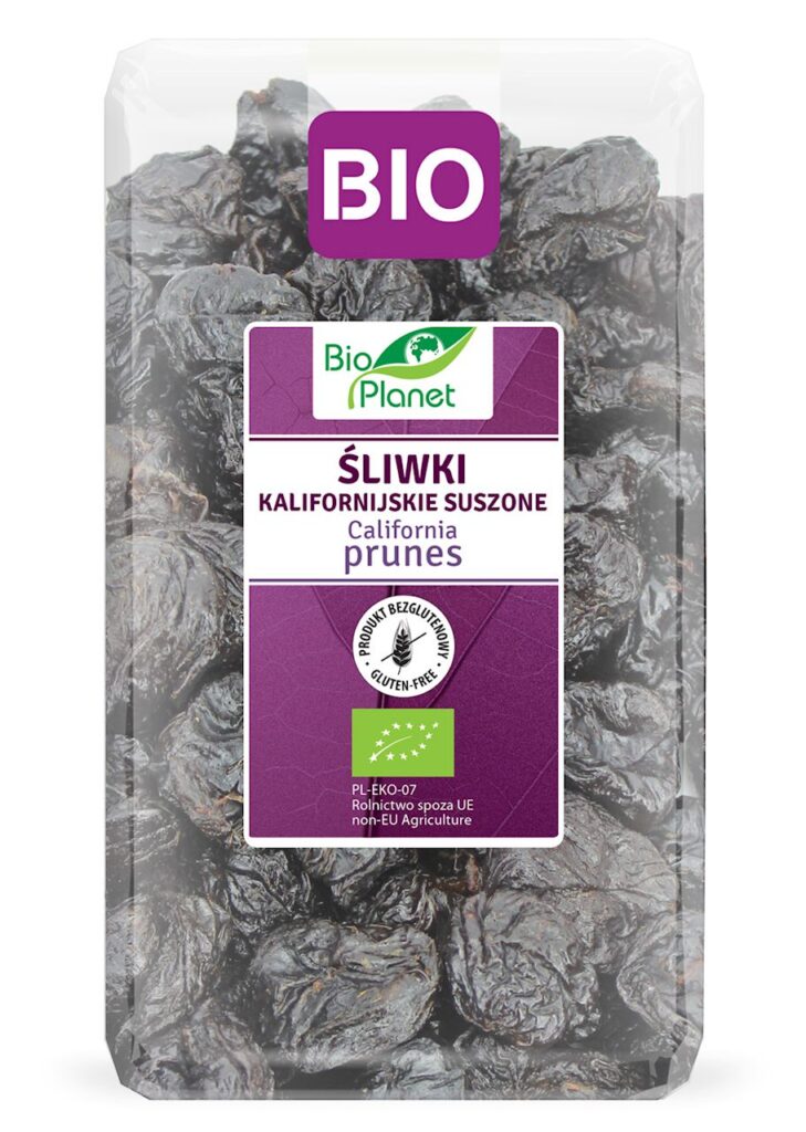 ŚLIWKI KALIFORNIJSKIE SUSZONE BEZGLUTENOWE BIO 1 kg – BIO PLANET