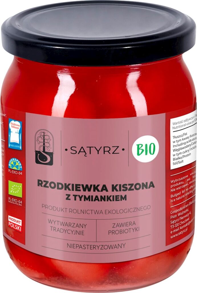 RZODKIEWKA KISZONA Z TYMIANKIEM BIO 500 g (250 g) – SĄTYRZ