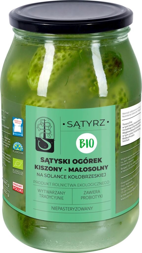 OGÓRKI MAŁOSOLNE SĄTYSKIE BIO 880 g (550 g) – SĄTYRZ