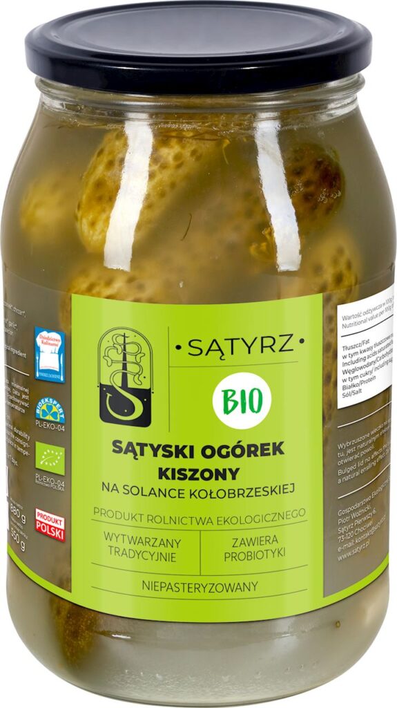 OGÓRKI KISZONE SĄTYSKIE BIO 880 g (550 g) – SĄTYRZ