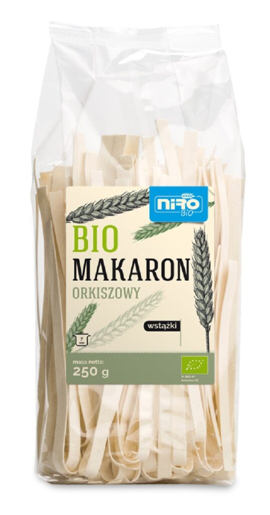 MAKARON (ORKISZOWY) WSTĄŻKI BIO 250 g – NIRO