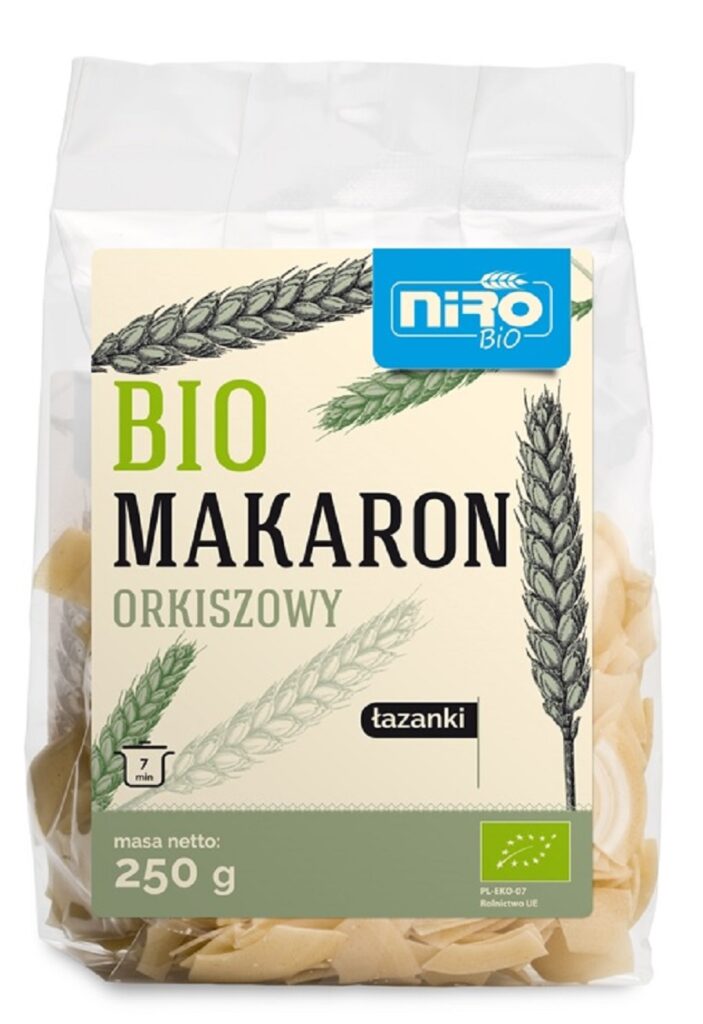 MAKARON (ORKISZOWY) ŁAZANKI BIO 250 g – NIRO