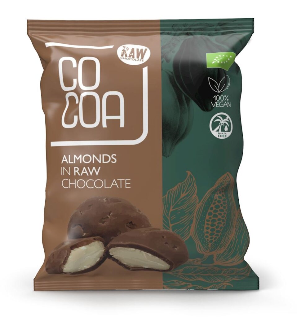 MIGDAŁY W SUROWEJ CZEKOLADZIE BIO 70 g – COCOA