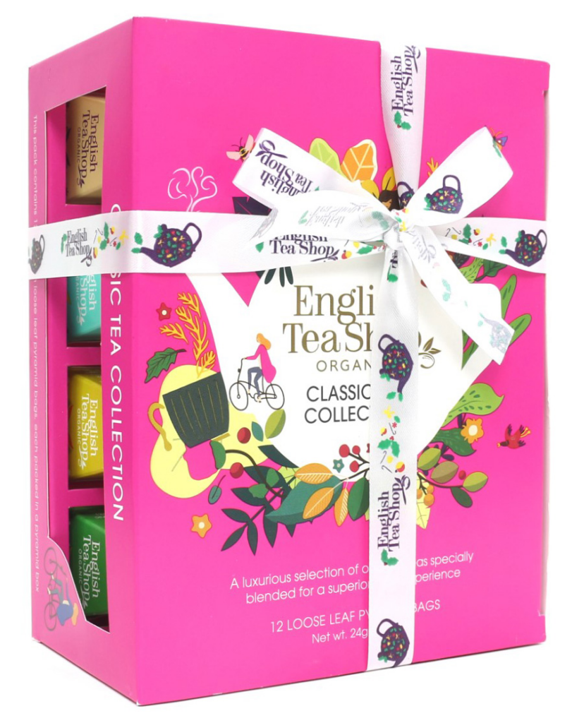 KOLEKCJA HERBAT I HERBATEK KLASYCZNYCH BIO PIRAMIDKI (CLASSIC – 12 SMAKÓW) (12 x 2 g) 24 g – ENGLISH TEA SHOP ORGANIC