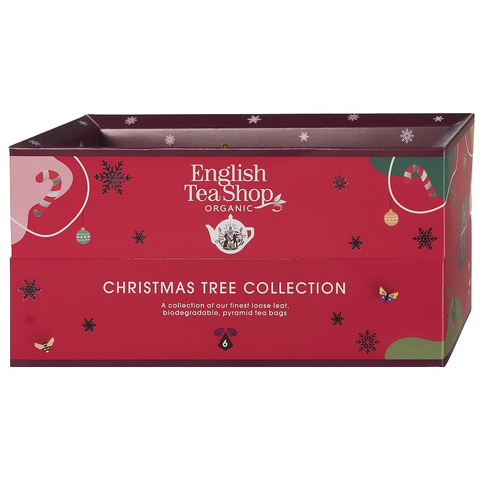 KOLEKCJA HERBATEK BIO NA CHOINKĘ PIRAMIDKI 6 SMAKÓW (6 x 2 g) 12 g – ENGLISH TEA SHOP (PRODUKT SEZONOWY)