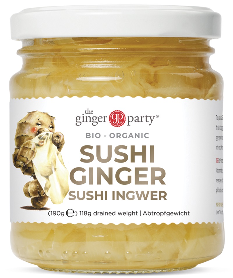 IMBIR MARYNOWANY DO SUSHI BIO 190 g (118 g) – GINGER PEOPLE
