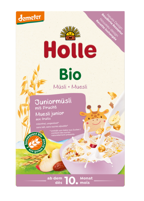 MUSLI JUNIOR Z OWOCAMI OD 10 MIESIĄCA DEMETER BIO 250 g – HOLLE