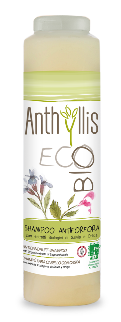 SZAMPON DO WŁOSÓW Z EKSTRAKTEM Z SZAŁWII I POKRZYWY PRZECIWŁUPIEŻOWY ECO 250 ml – ANTHYLLIS
