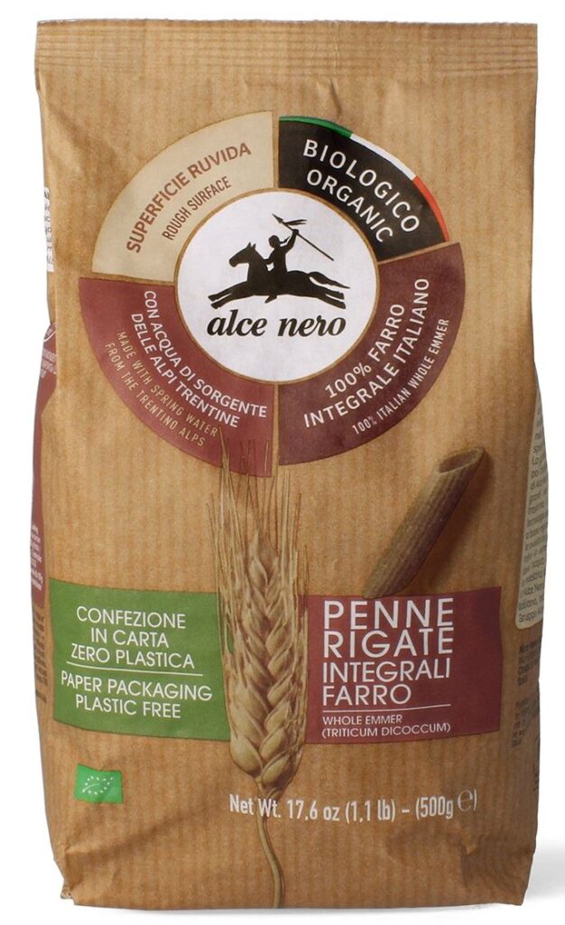 MAKARON (Z PŁASKURKI RAZOWY) PENNE BIO 500 g – ALCE NERO