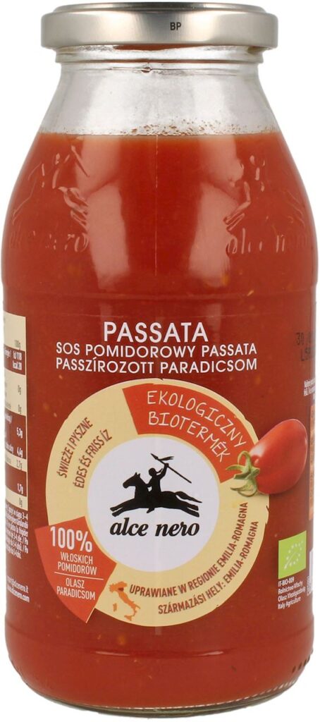 SOS POMIDOROWY PASSATA BIO 500 g – ALCE NERO