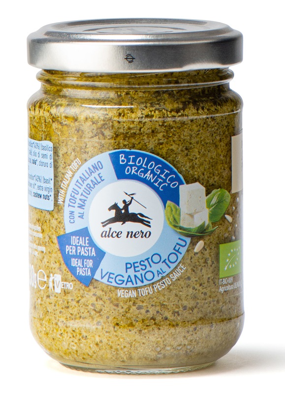 PESTO BAZYLIOWE Z TOFU WEGAŃSKIE BIO 130 g – ALCE NERO