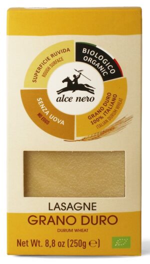 MAKARON (SEMOLINOWY) LASAGNE BIO 250 g - ALCE NERO